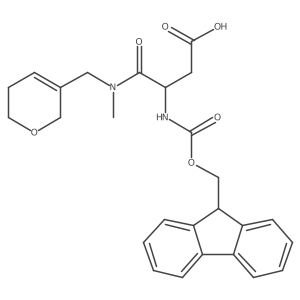 3-{[(5,6-dihydro-2H-pyran-3-yl)methyl](methyl)carbamoyl}-3-({[(9H-fluoren-9-yl)methoxy]carbonyl}amino)propanoic acid结构式