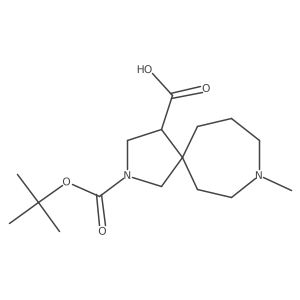2-[(Tert-butoxy)carbonyl]-8-methyl-2,8-diazaspiro[4.6]undecane-4-carboxylic acid Structure