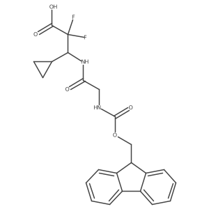 3-cyclopropyl-3-[2-({[(9H-fluoren-9-yl)methoxy]carbonyl}amino)acetamido]-2,2-difluoropropanoic acid Structure