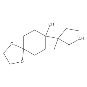 8-(1-Hydroxy-2-methylbutan-2-yl)-1,4-dioxaspiro[4.5]decan-8-ol Structure