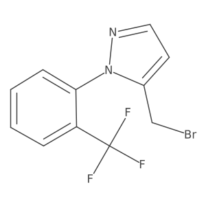 5-(bromomethyl)-1-[2-(trifluoromethyl)phenyl]-1H-pyrazole结构式