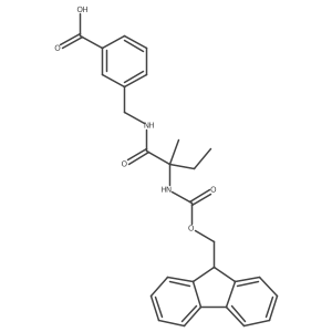 3-{[2-({[(9H-fluoren-9-yl)methoxy]carbonyl}amino)-2-methylbutanamido]methyl}benzoic acid结构式