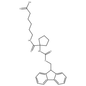 6-{[1-({[(9H-fluoren-9-yl)methoxy]carbonyl}amino)cyclopentyl]formamido}hexanoic acid结构式