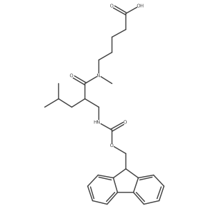 5-{2-[({[(9H-fluoren-9-yl)methoxy]carbonyl}amino)methyl]-N,4-dimethylpentanamido}pentanoic acid Structure