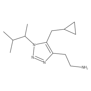 2-[5-(cyclopropylmethyl)-1-(3-methylbutan-2-yl)-1H-1,2,3-triazol-4-yl]ethan-1-amine Structure