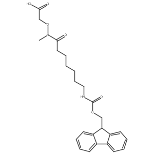 2-{[7-({[(9H-fluoren-9-yl)methoxy]carbonyl}amino)-N-methylheptanamido]oxy}acetic acid结构式