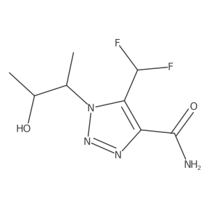5-(difluoromethyl)-1-(3-hydroxybutan-2-yl)-1H-1,2,3-triazole-4-carboxamide结构式
