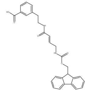 3-{2-[4-({[(9H-fluoren-9-yl)methoxy]carbonyl}amino)but-2-enamido]ethyl}benzoic acid Structure