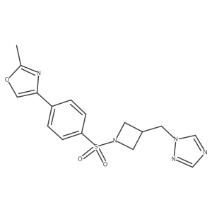 4-(4-((3-((1H-1,2,4-triazol-1-yl)methyl)azetidin-1-yl)sulfonyl)phenyl)-2-methyloxazole Structure