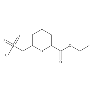 Ethyl (2S,6S)-6-(chlorosulfonylmethyl)oxane-2-carboxylate Structure