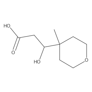 (3S)-3-hydroxy-3-(4-methyloxan-4-yl)propanoic acid结构式