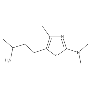 5-[(3R)-3-aminobutyl]-N,N,4-trimethyl-1,3-thiazol-2-amine结构式