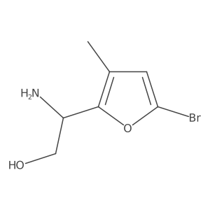 (2S)-2-amino-2-(5-bromo-3-methylfuran-2-yl)ethan-1-ol结构式