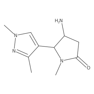 4-amino-5-(1,3-dimethyl-1H-pyrazol-4-yl)-1-methylpyrrolidin-2-one结构式