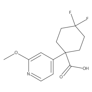 4,4-Difluoro-1-(2-methoxypyridin-4-yl)cyclohexane-1-carboxylic acid结构式