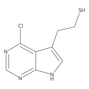 2-{4-chloro-7H-pyrrolo[2,3-d]pyrimidin-5-yl}ethane-1-thiol结构式