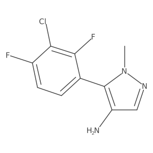 5-(3-chloro-2,4-difluorophenyl)-1-methyl-1H-pyrazol-4-amine结构式