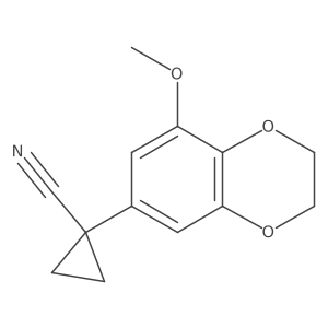 1-(8-Methoxy-2,3-dihydro-1,4-benzodioxin-6-yl)cyclopropane-1-carbonitrile结构式