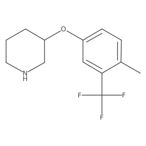 3-[4-Methyl-3-(trifluoromethyl)phenoxy]piperidine结构式