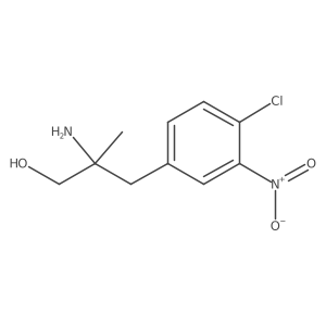 2-Amino-3-(4-chloro-3-nitrophenyl)-2-methylpropan-1-ol结构式