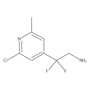 2-(2-Chloro-6-methylpyridin-4-yl)-2,2-difluoroethan-1-amine结构式