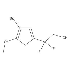 2-(4-Bromo-5-methoxythiophen-2-yl)-2,2-difluoroethan-1-ol结构式