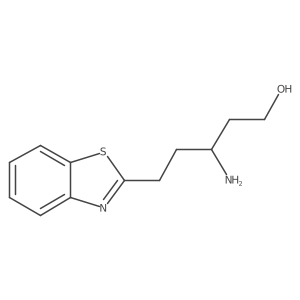 3-Amino-5-(1,3-benzothiazol-2-yl)pentan-1-ol结构式