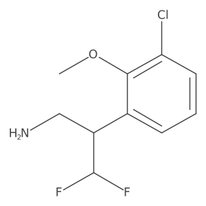 2-(3-Chloro-2-methoxyphenyl)-3,3-difluoropropan-1-amine结构式