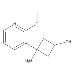 3-Amino-3-(2-methoxypyridin-3-yl)cyclobutan-1-ol结构式