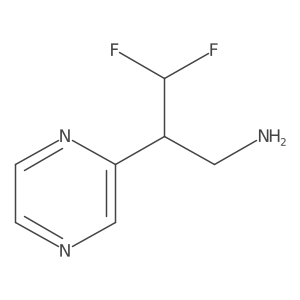 3,3-Difluoro-2-(pyrazin-2-yl)propan-1-amine Structure