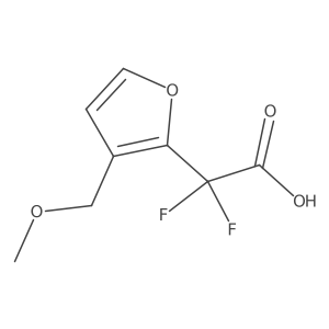 2,2-Difluoro-2-[3-(methoxymethyl)furan-2-yl]acetic acid结构式