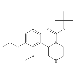 Tert-butyl 2-(3-ethoxy-2-methoxyphenyl)piperazine-1-carboxylate Structure