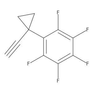 1-(1-Ethynylcyclopropyl)-2,3,4,5,6-pentafluorobenzene Structure