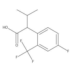 2-[4-Fluoro-2-(trifluoromethyl)phenyl]-3-methylbutanoic acid结构式
