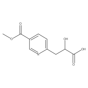 2-Hydroxy-3-[5-(methoxycarbonyl)pyridin-2-yl]propanoic acid结构式