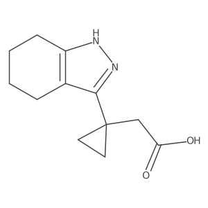 2-[1-(4,5,6,7-tetrahydro-1H-indazol-3-yl)cyclopropyl]acetic acid结构式