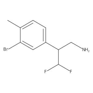 2-(3-Bromo-4-methylphenyl)-3,3-difluoropropan-1-amine结构式