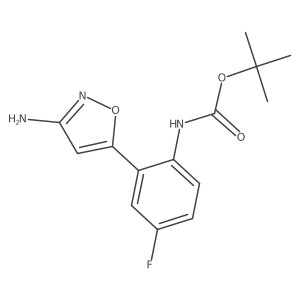 tert-butyl N-[2-(3-amino-1,2-oxazol-5-yl)-4-fluorophenyl]carbamate结构式