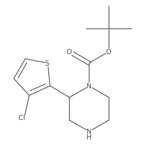 Tert-butyl 2-(3-chlorothiophen-2-yl)piperazine-1-carboxylate结构式
