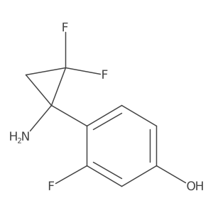 4-(1-Amino-2,2-difluorocyclopropyl)-3-fluorophenol结构式