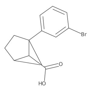 (1R,4R,5R)-1-(3-Bromophenyl)bicyclo[2.1.1]hexane-5-carboxylic acid结构式