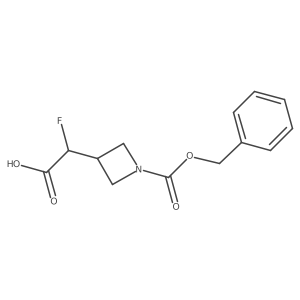 2-{1-[(Benzyloxy)carbonyl]azetidin-3-yl}-2-fluoroacetic acid结构式