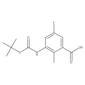 3-{[(Tert-butoxy)carbonyl]amino}-5-fluoro-2-methylbenzoic acid结构式