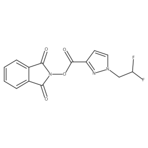 1,3-dioxo-2,3-dihydro-1H-isoindol-2-yl 1-(2,2-difluoroethyl)-1H-pyrazole-3-carboxylate Structure