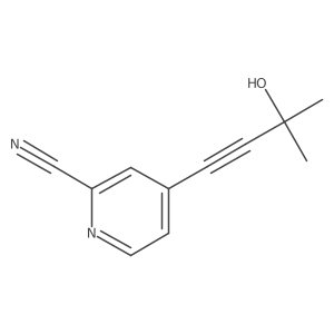 4-(3-Hydroxy-3-methylbut-1-YN-1-YL)picolinonitrile Structure
