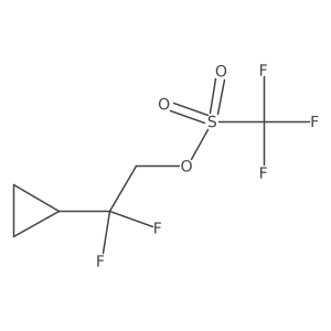 (2-Cyclopropyl-2,2-difluoroethyl) trifluoromethanesulfonate结构式