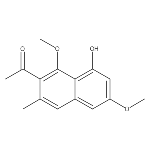 1-(1-Hydroxy-3,8-dimethoxy-6-methylnaphthalen-7-yl)ethanone Structure