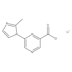 lithium(1+) ion 6-(2-methyl-1H-imidazol-1-yl)pyrazine-2-carboxylate结构式