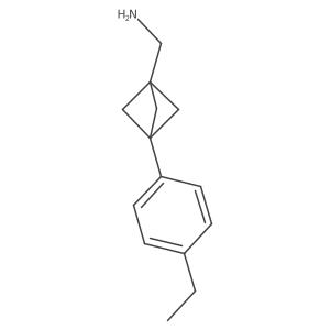 [3-(4-Ethylphenyl)-1-bicyclo[1.1.1]pentanyl]methanamine Structure