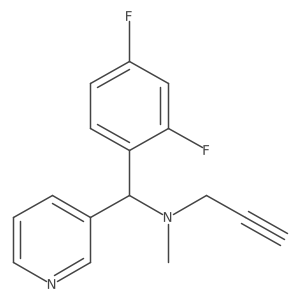 N-[(2,4-Difluorophenyl)-pyridin-3-ylmethyl]-N-methylprop-2-yn-1-amine Structure